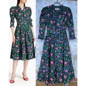DIANE VON FURSTENBERG
Leylani floral-print stretch cotton-poplin midi dress sz4